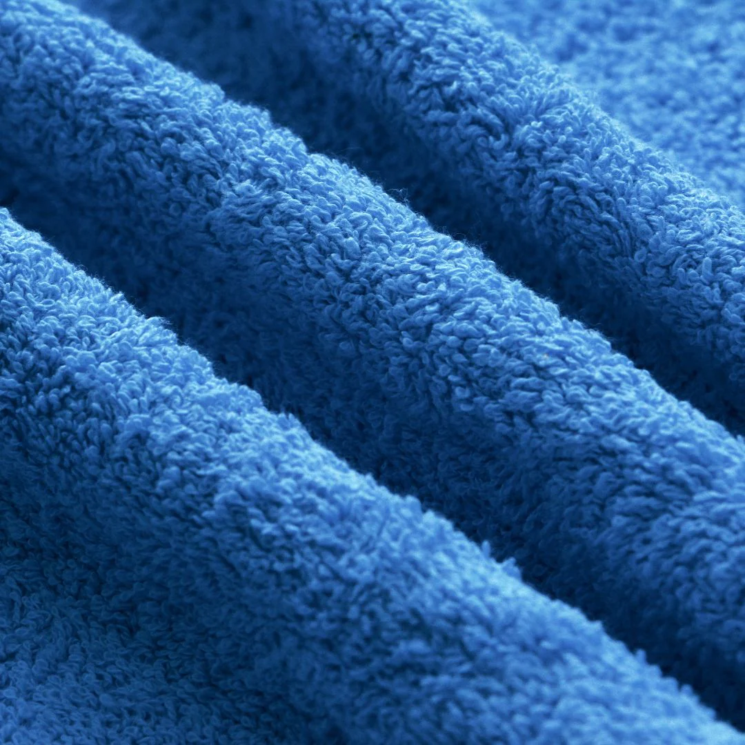 Blue - 100 % Cotton Essential Towel - Image 3