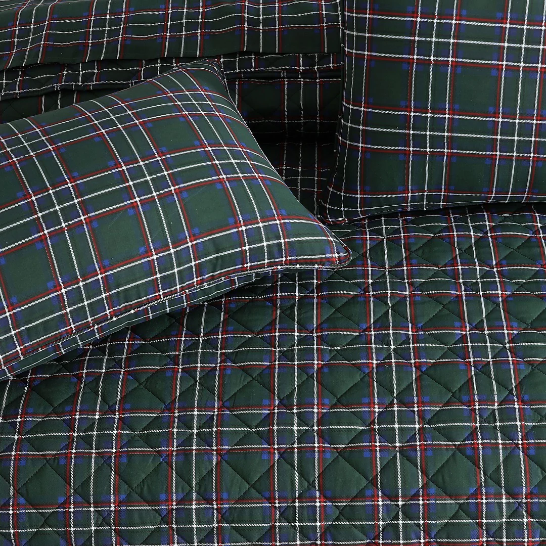 British Checked Green - Bedspread Set - Image 2