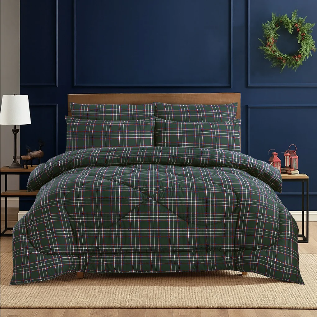 British Checked Green - Comforter