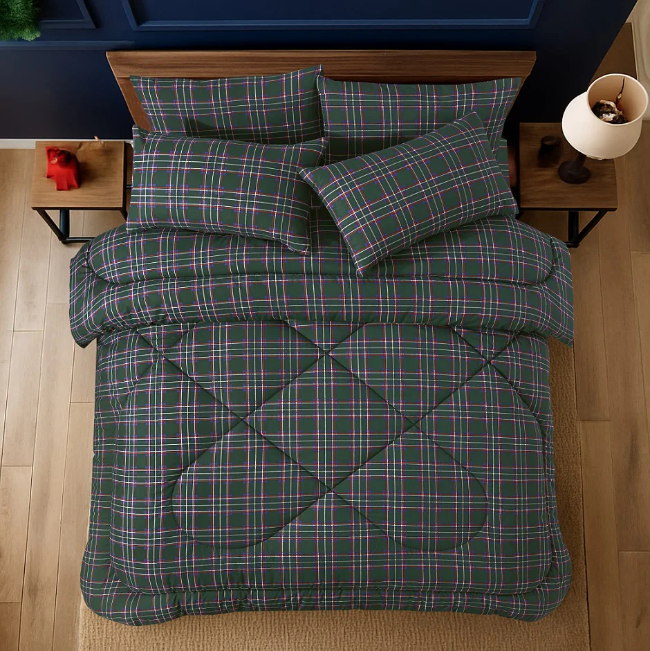 British Checked Green - Comforter - Image 3