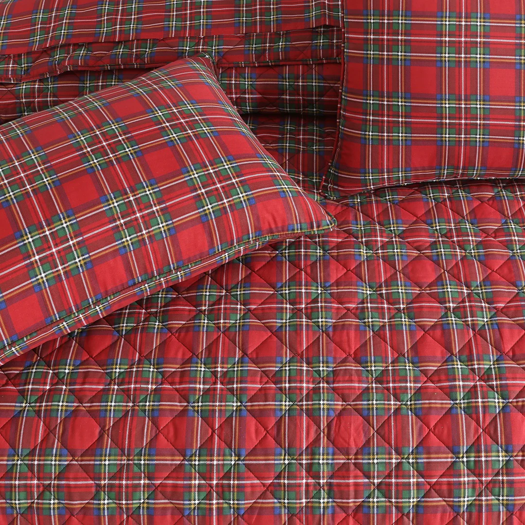 British Checked Red - Bedspread Set - Image 2