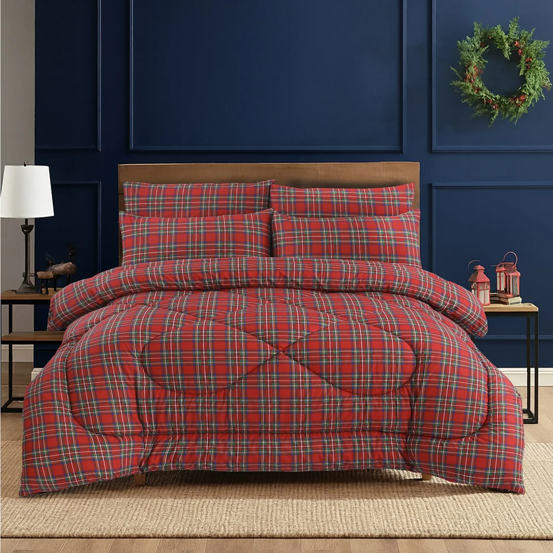 British Checked Red - Comforter