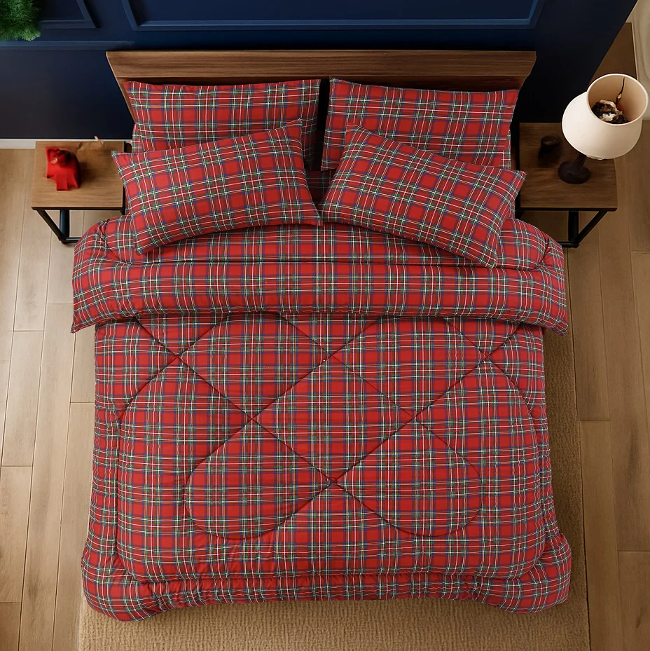 British Checked Red - Comforter - Image 3
