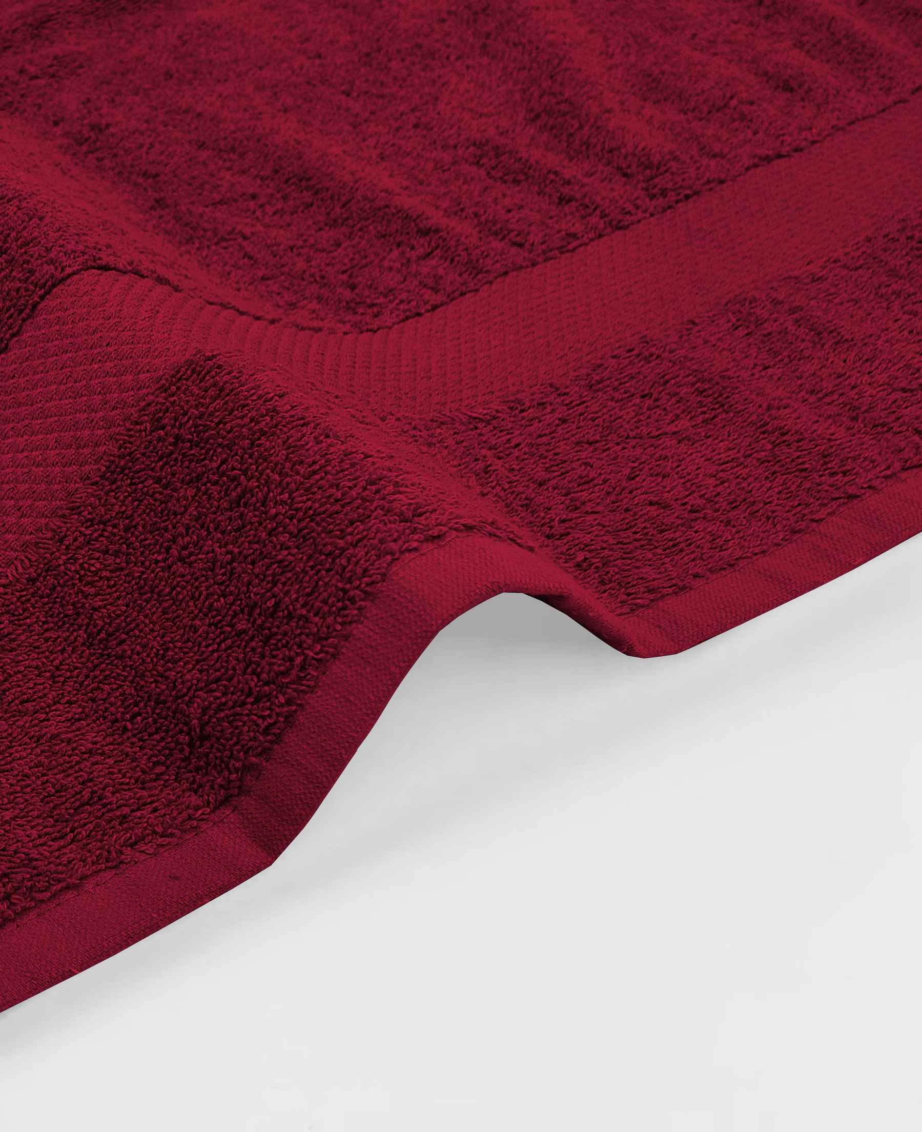 Burgundy - 100% Cotton Terry Towel - Image 4