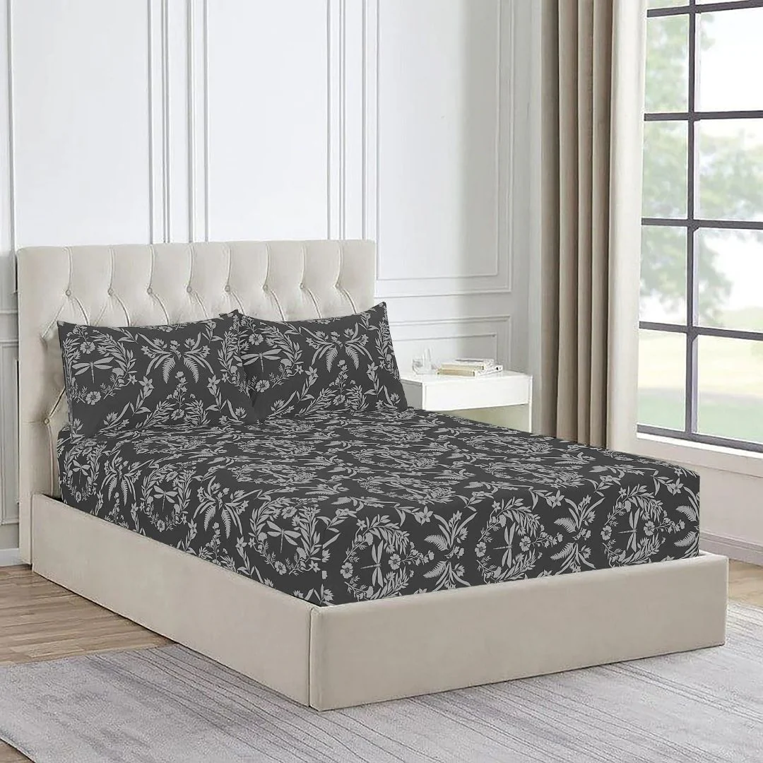 Charcoal Mist - Fitted Sheet