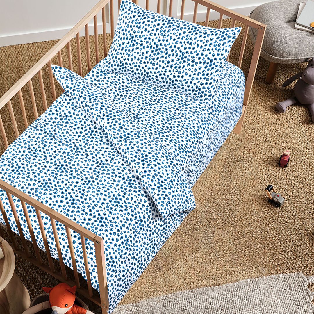 Cheetah Blue - Cot Set