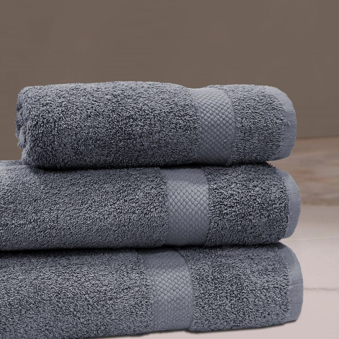 Grey- 100% Cotton Terry Towel - Image 4
