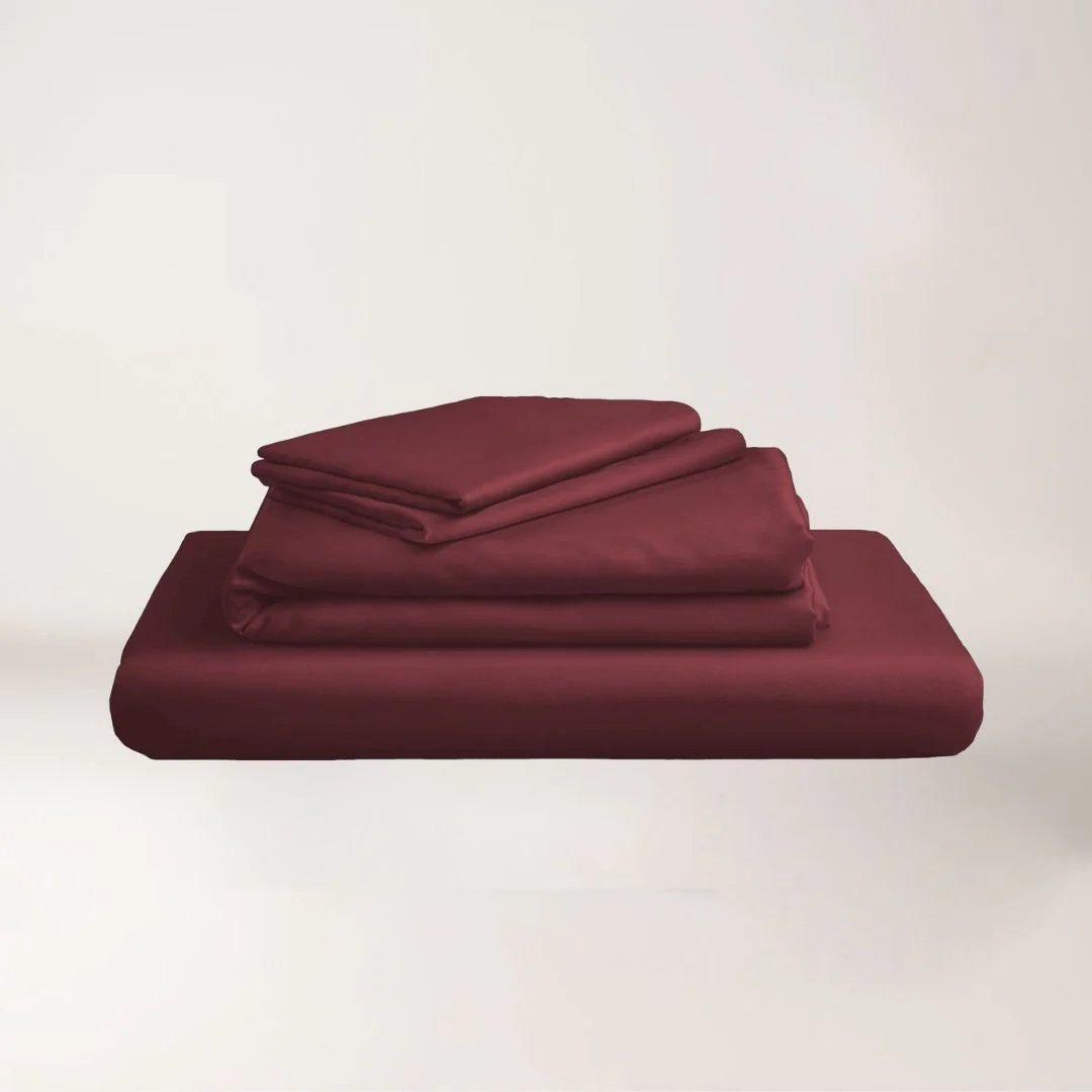 Maroon - Dyed Satin Set - Image 2
