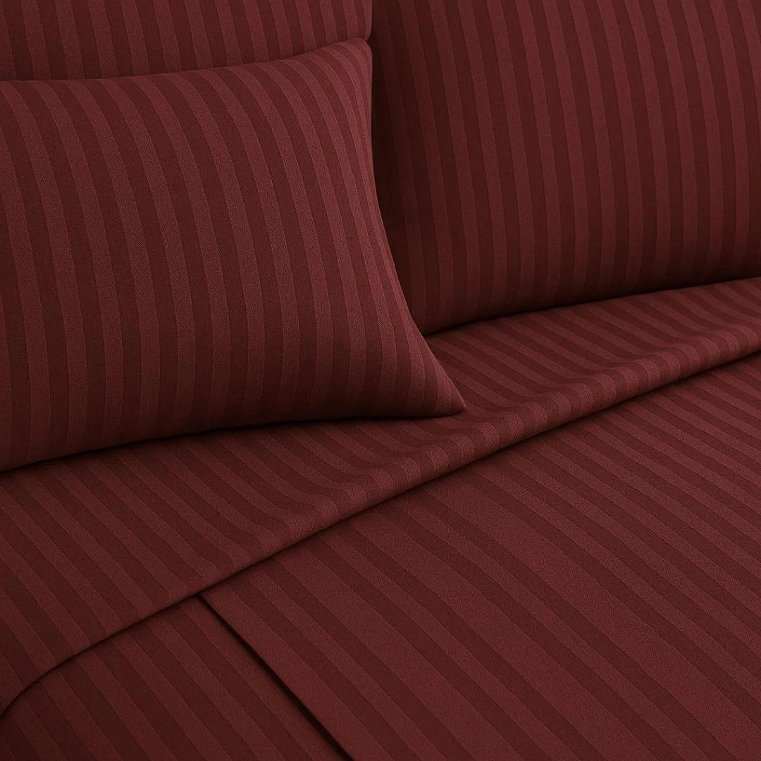 Maroon Stripe - Satin Set - Image 2