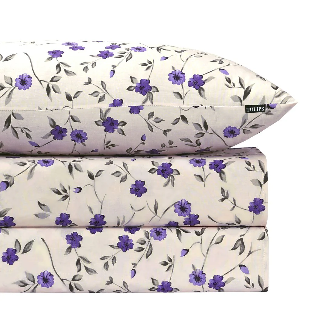 Purple Floral - Bedsheet - Image 2