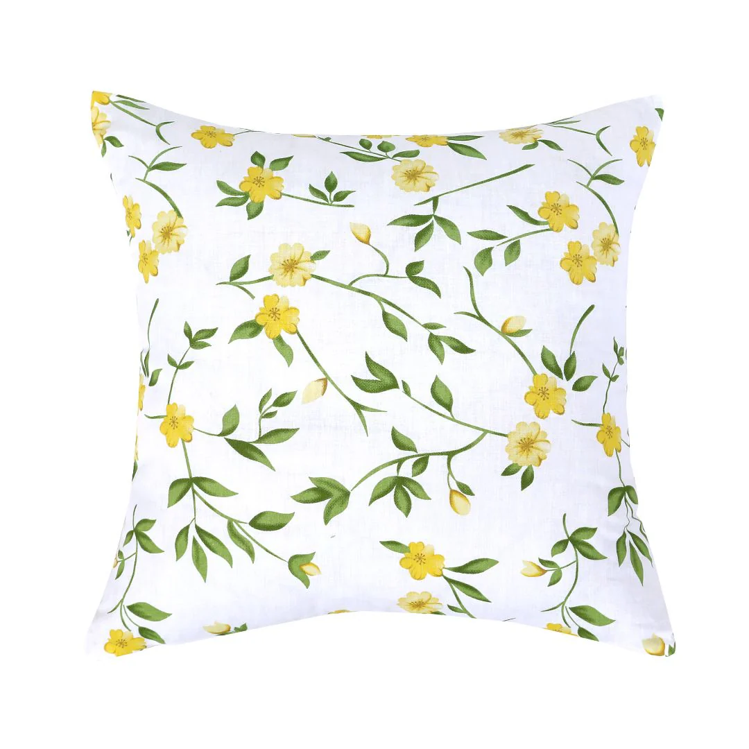 Yellow Floral - Cushion Covers