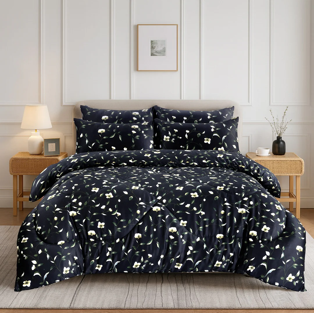 Zara Black - Satin Comforter